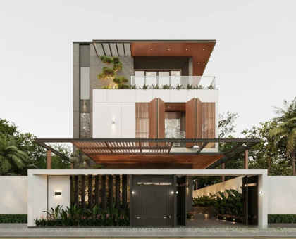 H-Villa – Mẫu biệt thự hiện đại 3 tầng sang trọng tại Bình Dương