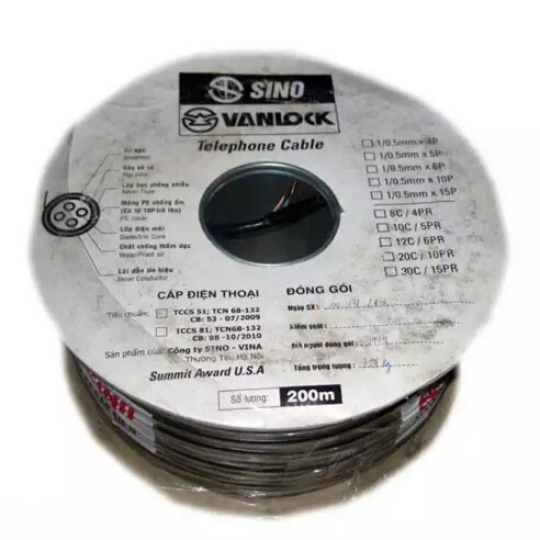 Dây điện thoại 4 ruột (xám)