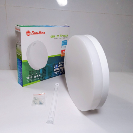Đèn ốp nổi tràn viền tròn 18W