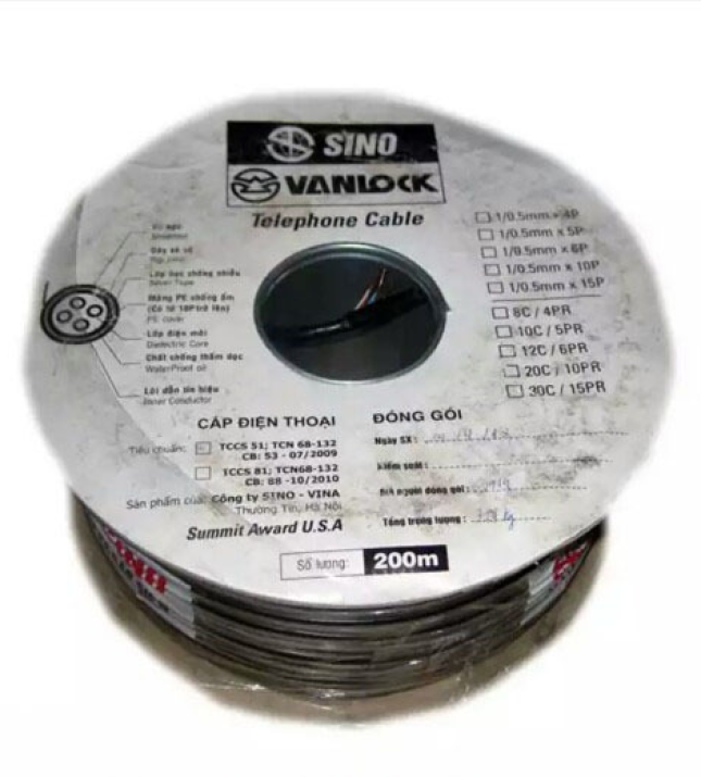Dây điện thoại 4 ruột (xám)