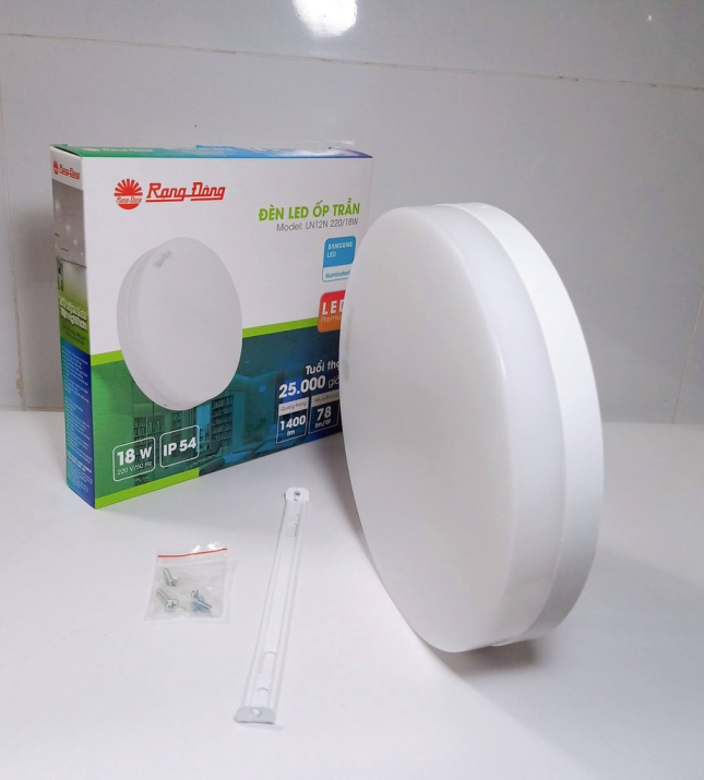 Đèn ốp nổi tràn viền tròn 18W